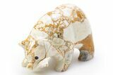 Realistic, Polished Brecciate Jasper Bear with Fish - Philippines #311523-1